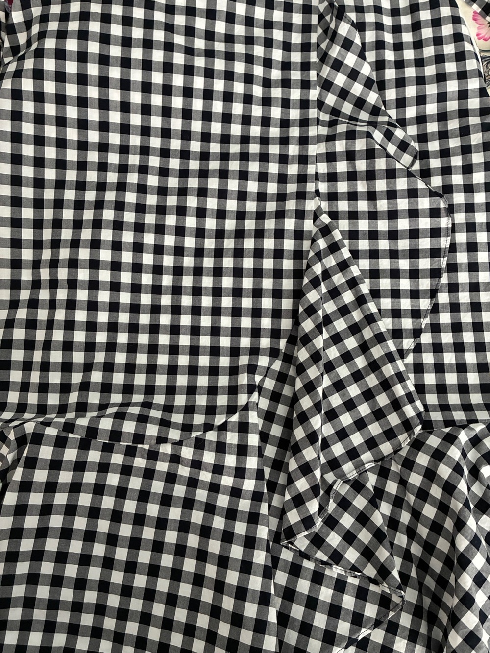 Talbots Navy & White Gingham Midi Skirt - Picture 5 of 5